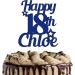 Personalised Acrylic Cake Topper Any Name and Age by KreateSquare | Happy Birthday Acrylic Cake Topper | Customised Happy Birthday Cake Topper - Navy Blue - Buy Online on GoSupps.com