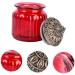 Zerodeko 1pc Red Airtight Jar Food Decor Spice Containers Red Decor Clear Pasta Containers Tea Storage Jar Condiments Containers Rice Container House Decorations for Home Can Glass Resin - Buy Online on GoSupps.com