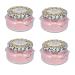 Tyler Pastel Peach 2-Wick 11 Ounce Glass Aromatherapy Scented Jar Candle Pack of 4 Bless Your Heart