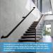 Stair Handrail for Walls Indoor Outdoor Staircase Banister Railing Support Rod with Wrought Iron Brackets and Metal Screws Black Square Tube Safety Hand Rail (Size : 1ft/30cm) 4.6ft/140cm - Buy Online on GoSupps.com
