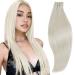 Runature real hair to sew blond blond 40cm remy hair extensions real hair brushing to sew blond blond drink real hair 100g color #800 40cm 2-clays #800
