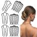 6 pieces of hair plug-in comb u-shaped metal hair feast updo bun hair pin hair accessories kamm hair needle plug-in ridge side ridge for updos for combination of thick and fine hair