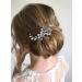 Yean Silver Opal Crystal Bride Wedding Hair Comb - Floral Hair Accessories for Women - Buy Online on GoSupps.com