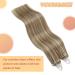 Youngsee Real Hair Microring Extensions - Light Brown 45 cm 50g #p8a/60 - Premium Quality Climbing Hair Extensions - Buy Online on GoSupps.com