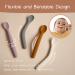 Silicone Baby Spoons Set of 4 | Soft-Tip Infant Feeding Spoons | Chewproof & Bendable | Baby Led Weaning Utensils | Raspberry/Pale Mauve/Daffodil/Blush - Buy Online on GoSupps.com