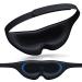 Sleep Eye Mask for Men Women  3D Sleeping Mask  100% Light Blocking Sleep Mask  One-Piece Blindfold for Sleep/Travel/Nap/Shift Work  Black
