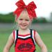 2 PCS Large Glitter Sequin Cheer Bows - Handmade for Jumbo Cheerleading Teen Girls (Red) - Buy Online on GoSupps.com