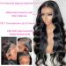 22 Inch Body Wave Lace Front Wig 180% Density | Natural Black Human Hair Wigs for Black Women | Pre Plucked with Baby Hair | HD Lace Front Wig - Buy Online on GoSupps.com