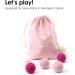 Lucybalu X Hello Kitty Cat Toy Filz Balls | Natural Cat Play Balls from Nepal | Set of 6 Pink | Fun Eco-Friendly Toys for Cats - Buy Online on GoSupps.com