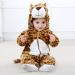 COOKY.D Baby Hooded Romper | Winter Flannel Jumpsuit Pajamas | 24-30 Months Leopard Print - Buy Online on GoSupps.com