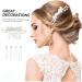 Ipetboom 1 Set Pearl Headpieces for Women Pearl Decor Headpiece for Wedding Decoration Wedding Hair Comb Pearl Hair Clips Hair Jewels for Women Baroque Women's Accessories Metal - Buy Online on GoSupps.com