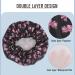 Arqumi 2 Pack Waterproof Satin Shower Cap Set - Pink+Black | Polyester Pattern Bath Cap with Elastic Band - Buy Online on GoSupps.com