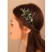 Kercisbeauty Emerald Green Hair Clip for Brides Bridesmaid Wedding Hair Jewelry with Crystal Elegant Hair Piece for Women and Girls (Green)