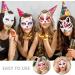 Buy Cabilock 10 Pack Cat Masks - White Paper Fox Half-Face Masks for DIY Cosplay Costume Props - International Shipping Available - Buy Online on GoSupps.com