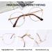 Shop Kaeoisfu Retro Metal Big Round Reading Glasses - Blue Light Blocking Anti-Fatigue Gold Frame - Men's & Women's 1.5 Diopters - Buy Online on GoSupps.com