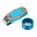 PATICIL Billiard magnetic chalk owner round aluminum alloy pool billiard queue chalk peak case with a belt clip for snooker sports accessories blue brown