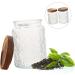 Alipis 2pcs Glass Jar Cereal Container Candy Jar Canisters Household Dried Food Container Household Storage Jar Candy Container Storage Accessory Snack Holder Cereals Wood Tea - Buy Online on GoSupps.com
