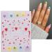 JMEOWIO 6 Sheets 3D Embossed Valentines Day Heart Nail Art Stickers Decals Self-Adhesive 5D Cute Colorful Nail Supplies Nail Art Design Decoration Accessories - Buy Online on GoSupps.com
