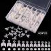 Bodya 600pcs French Nail Tips | Stiletto Acrylic Fake Nails - 12 Sizes for DIY Nail Art | Short Natural Look - Buy Online on GoSupps.com