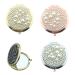 Traziewell Travel Mirror Magnifying Personalised Round Pearly Diamonds Compact Pocket Mirrors for Purse Handbag Personalised Gifts JZ000225 Jz000225 Three Seats