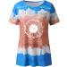 Women's T-Shirt Summer Women's Blouse Short Sleeve Floral Print T-Shirt Clothing Woman Basic Shirt Pullover Crew Neck Clothes T-Shirt Tops Casual Plain Tops Women's Blouse Blue M - Buy Online on GoSupps.com
