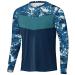 StunShow Fishing Shirt for Men Long Sleeve Sun Protection UPF 50+ Moisture Wicking T-Shirts Large Z-dark Blue