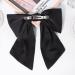 Black Satin Large Hair Bow Barrette | Oversized Ribbon Clip for Women - Vintage 90's Hair Accessory - Buy Online on GoSupps.com