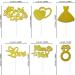 24 Bride to Be Cupcake Toppers - Engagement Wedding and Bachelorette Party Supplies | Love Heart Ring Miss To Mrs Cupcake Picks | Bridal Shower Cake Decorations | Engagement Cake Topper (Gold) A Gold - Buy Online on GoSupps.com