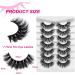 Fluffy False Eyelashes Cat Eye Lashes 7 Pairs D Curl Russian Strip Lashes Natural Look Wispy Lashes Dramatic Faux Mink Lashes Reusable Fake Eyelashes - Buy Online on GoSupps.com