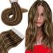 Hetto extensions tape in real hair brown hair recovery tape real hair remy extensions tape in real hair smooth extensions real hair tape dark brown with red blond #p4/27 55cm 50g 55 cm 1-3/27