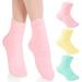 3Pairs Aloe Socks Moisturizing Spa Socks Sleeping Fuzzy Socks for Dry Feet Overnight Non Slip Coral Fleece Lotion Socks Women Spa Pedicure Foot Care Socks for Repairing Dry Feet Cracked Heel
