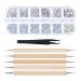 NICERAM Nail Rhinestone Kit | 1440pcs Crystal Glass AB Rhinestones - Round Glass Stones with Tweezers and 5 Picking Rhinestones