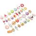 EXCEART 105 Pcs Drip Oil Hanging Accessories Keychain Bread Dangle Pendants Mixed Food Charm Pendant Donut - Buy Online on GoSupps.com