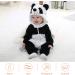 COOKY.D Unisex Winter Hooded Romper Jumpsuit 2-5 Months Panda - Buy Online on GoSupps.com