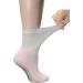 Yomandamor Ladies Bamboo Diabetic Ankle Socks - Non-Binding Top, Cushioned Sole - L Size 3-8 (6 Pairs, Pink) - Buy Online on GoSupps.com