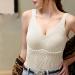 BH Women s Autumn Winter V-Neck Thermovest | Non-Coloring Knitted Wool Top with Breast Pads | Comfortable Underwear for Women - White - Buy Online on GoSupps.com