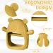 3 Pack Silicone Groundhog Baby Teething Mitten Teether for 0-6 Months | Anti-Drop Hand Pacifier & Chew Toy for Breastfeeding Babies | Stylish Colors - Buy Online on GoSupps.com