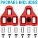 MARQUE 9 Degree Float Red Cleats Set - Look Delta Compatible for Peloton & Road Cycling - Women and Men Clipless Spinning Shoes - 1 Pair - Buy Online on GoSupps.com