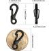 Temlum 2.5 cm Mini Carabiner Set - Aluminum Key Rings for Camping Travel & Hiking | 10 Black Hooks - Buy Online on GoSupps.com