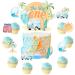 Fangleland 25 Pieces Surf Cake Topper Cupcake Picks Set - The Big One 1st Birthday Decorations Double-Sided Printed Surfing Cake Decor Bday Party Supplies for 1 Year Old