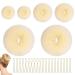 6 Pcs Hair Donut Hair Bun Maker Hair Doughnut for Buns with 20 Pcs U-Shaped Hair Pins for Girls Kids 6 white