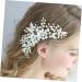 Beavorty bridal headpiece pearl headpiece Comb for Bridal Rhinestone Comb flower Hair Comb Rhinestone Hair Comb Wedding Hair Comb Wedding dress bride flower head - Buy Online on GoSupps.com