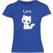 Personalized Cat T-Shirt for Girls - Cute Cat Motif | Gift by Shirtracer - Royal Blue 128 - Buy Online on GoSupps.com