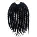 Coolbers 12 Inch Black Havana Mambo Twist Braids Crochet Hair Extensions Synthetic Crochet Braids 12 Roots Jumbo Twist Braids for Women (12 Inch 1B) 12 Inch #1B - Buy Online on GoSupps.com