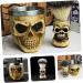 Buy Abaodam Portable Razor Brush Set - Skeleton Head Beard Razor & Makeup Brush Holder for Ultimate Men's Grooming - Buy Online on GoSupps.com
