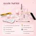 Saviland Acrylic Nail Kit - Complete Set for Nail Extension and Application | Acrylic Powder, Liquid, Nail File, Forms | Ideal for Beginners & Home Salon Use | Clear, Pink, White Shades -03 - Buy Online on GoSupps.com