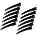 Flzone 12 pieces black duck hair clips hair clamps hairdresser alligator curl hair clips with holes for DIY hair clips women and girls tinker. (12cm/4.72 inch)