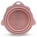 Makeup Brush Cleaning Mat Silicone Makeup Cleaning Brush Scrubber Mat Portable Washing Tool Cosmetic Brush Cleaner with Suction Cup for Valentines Day (Pink)