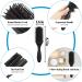 9PCS Hair Brush Set for Wet Long Thick Hair - Detangling Round & Paddle Brushes with Spray Bottle - Ideal for Wavy Curly Hair - Black (7 piece set) - Buy Online on GoSupps.com