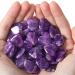 Xiannvxi 20pcs amethyst stone heart crystals stones natural gemstones heart love palm bag bag stone reiki crystal decoration stone lucky charm heart stone e-amethyst